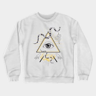 All seeing eye with snakes Crewneck Sweatshirt